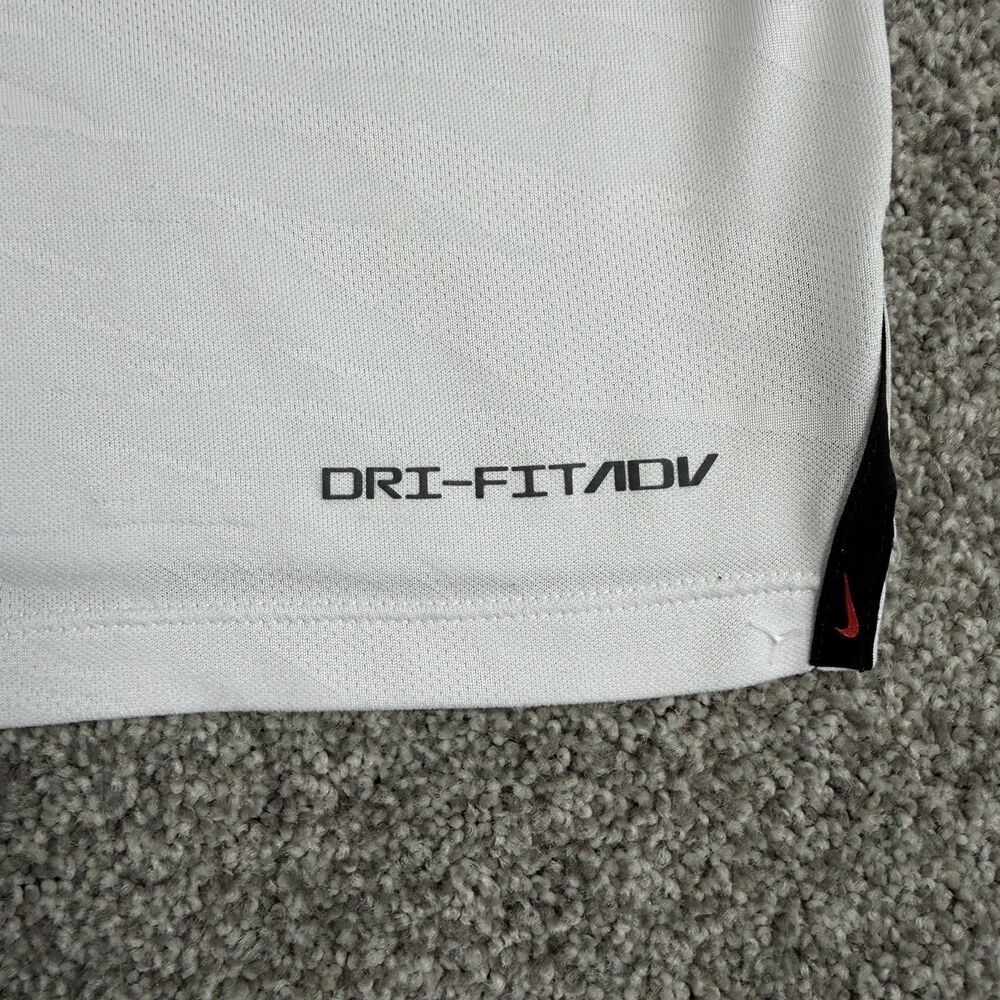 Nike Tiger Woods Dri Fit ADV Golf Polo Shirt Mens Performance White Size XL - Picture 5 of 14